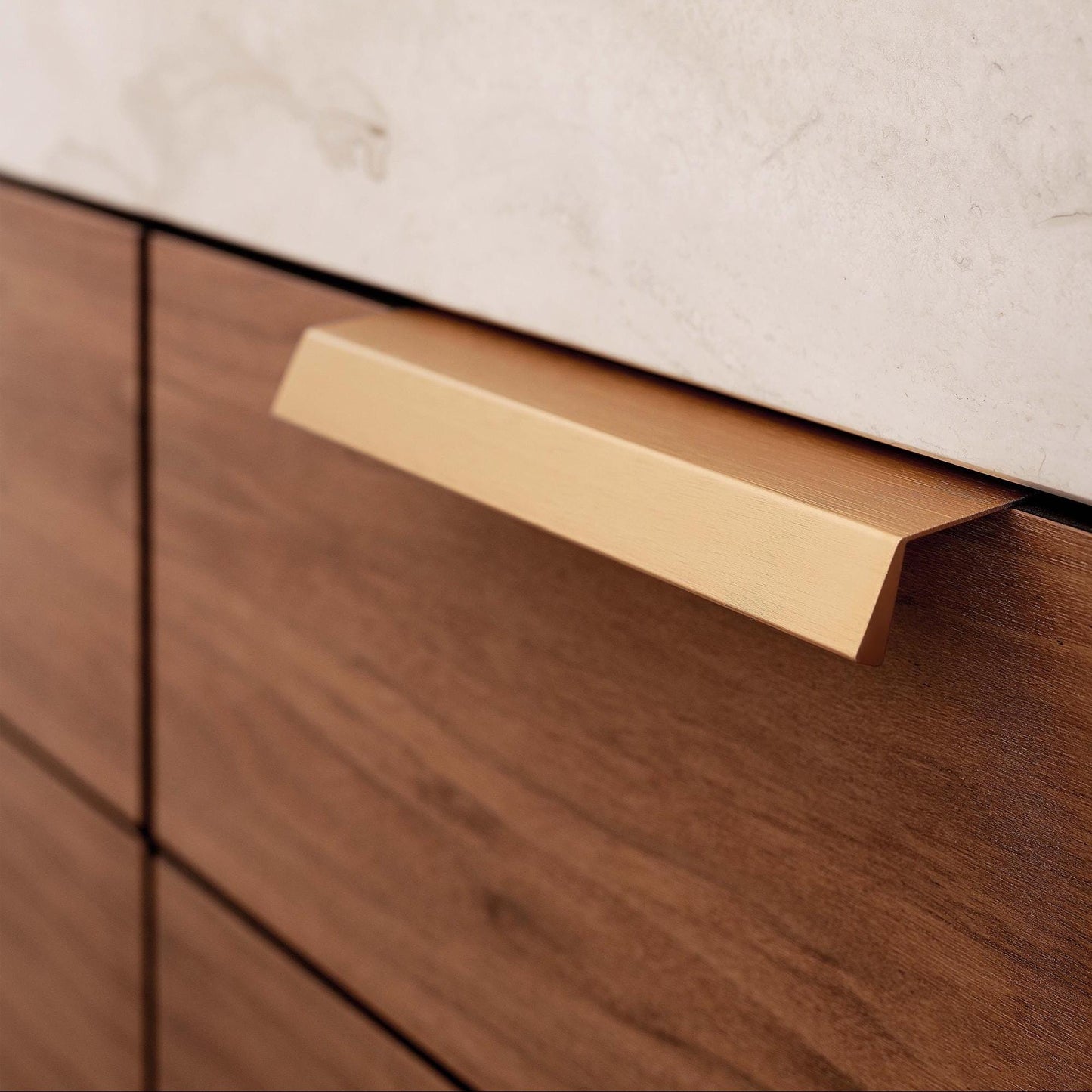 Furnipart Bench Brushed Brass Profile Trim Handle 40mm & 200mm