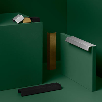 Furnipart Bench Brushed Matt Black Profile Trim Handle 40mm & 200mm