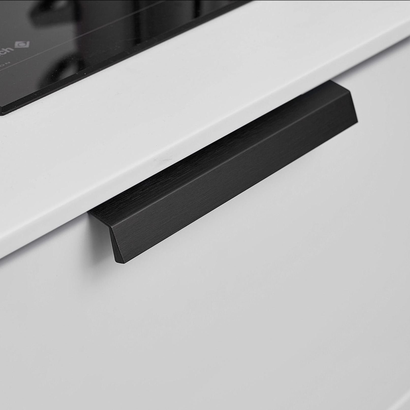 Furnipart Bench Brushed Matt Black Profile Trim Handle 40mm & 200mm