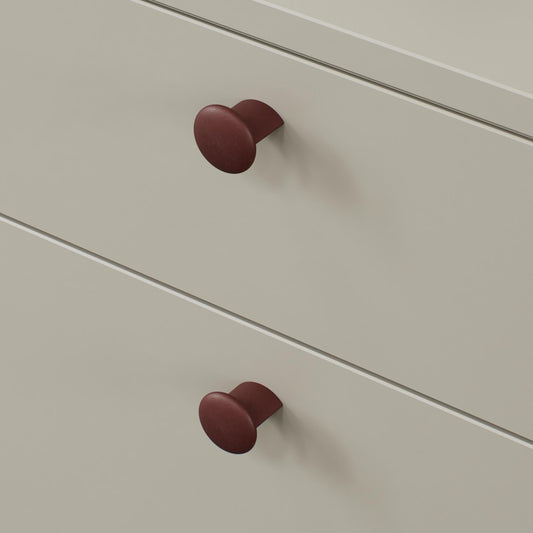 Furnipart Recycled Handle & Knob Volumi Matt Maroon Red Sea Plastic Eco Friendly