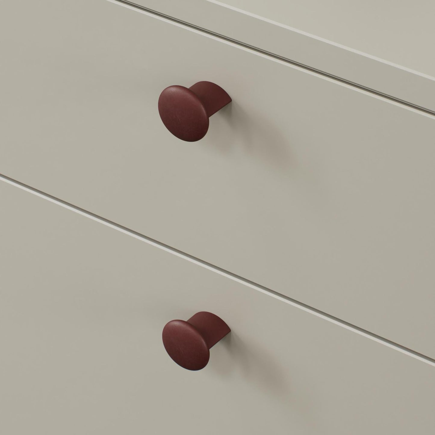 Furnipart Recycled Handle & Knob Volumi Matt Maroon Red Sea Plastic Eco Friendly