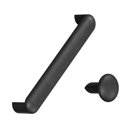 Furnipart Recycled Handle & Knob Volumi Black Sea Plastic Eco Friendly