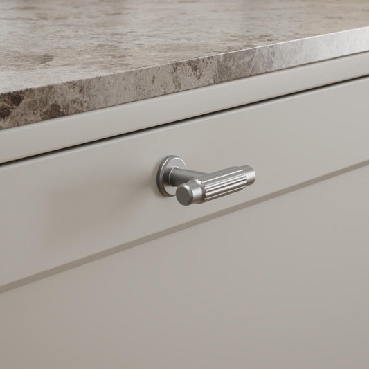 Furnipart Villa Fluted Handle & Knob Inox 128mm 192mm Round Knob T- Knob