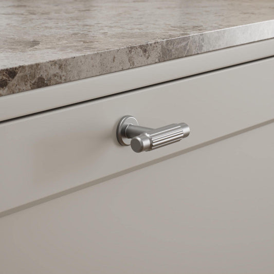 Furnipart Villa Fluted Handle & Knob Inox 128mm 192mm Round Knob T- Knob