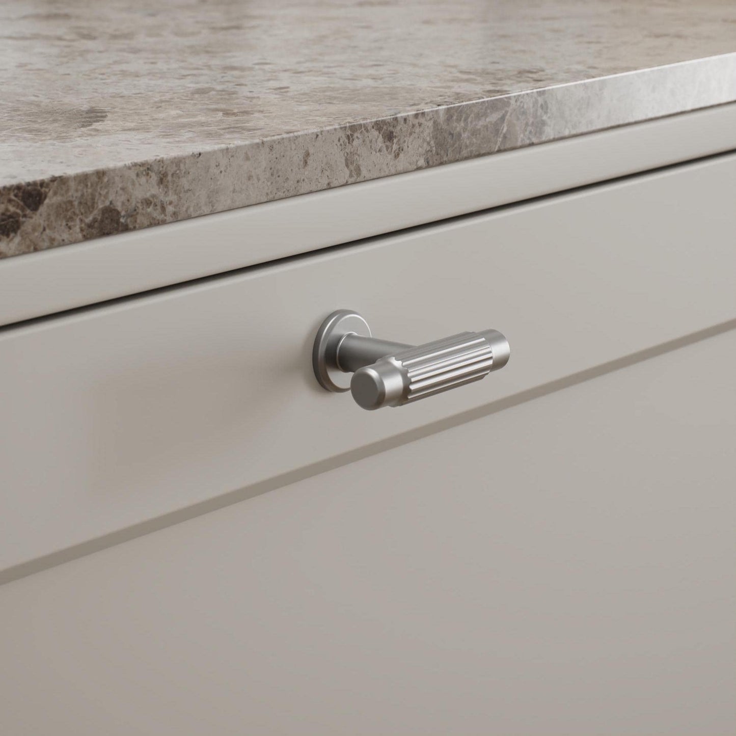 Furnipart Villa Fluted Handle & Knob Inox 128mm 192mm Round Knob T- Knob