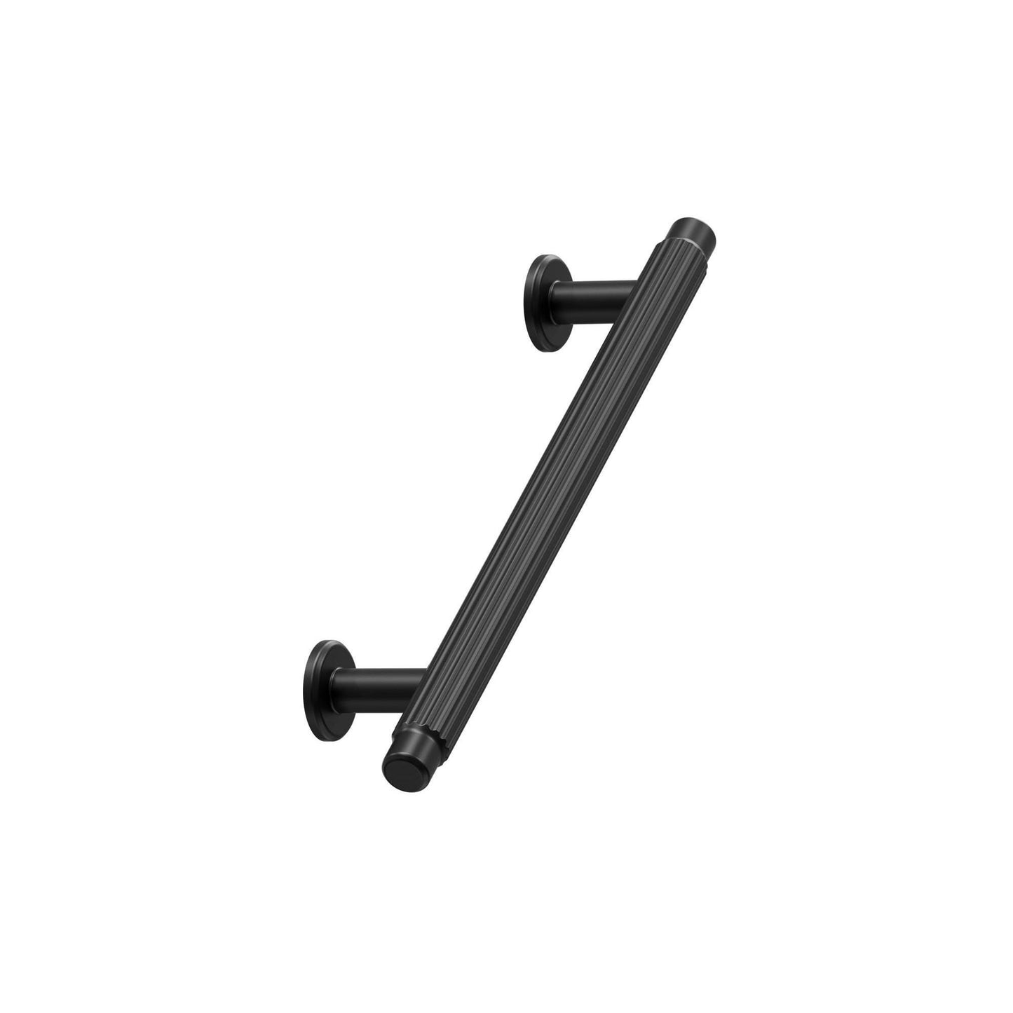 Furnipart Villa Fluted Handle & Knob Matt Black 128mm 192mm Round Knob T- Knob