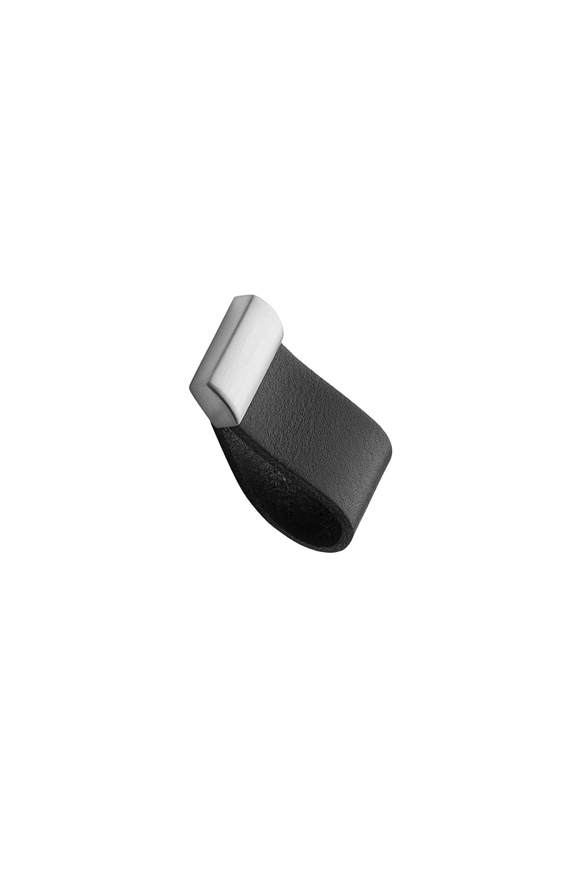Furnipart Strap Black Leather & Inox Knob