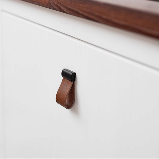 Furnipart Strap Cognac Leather & Black Knob