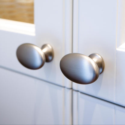 Furnipart Oval Simple Knob Inox with Pins