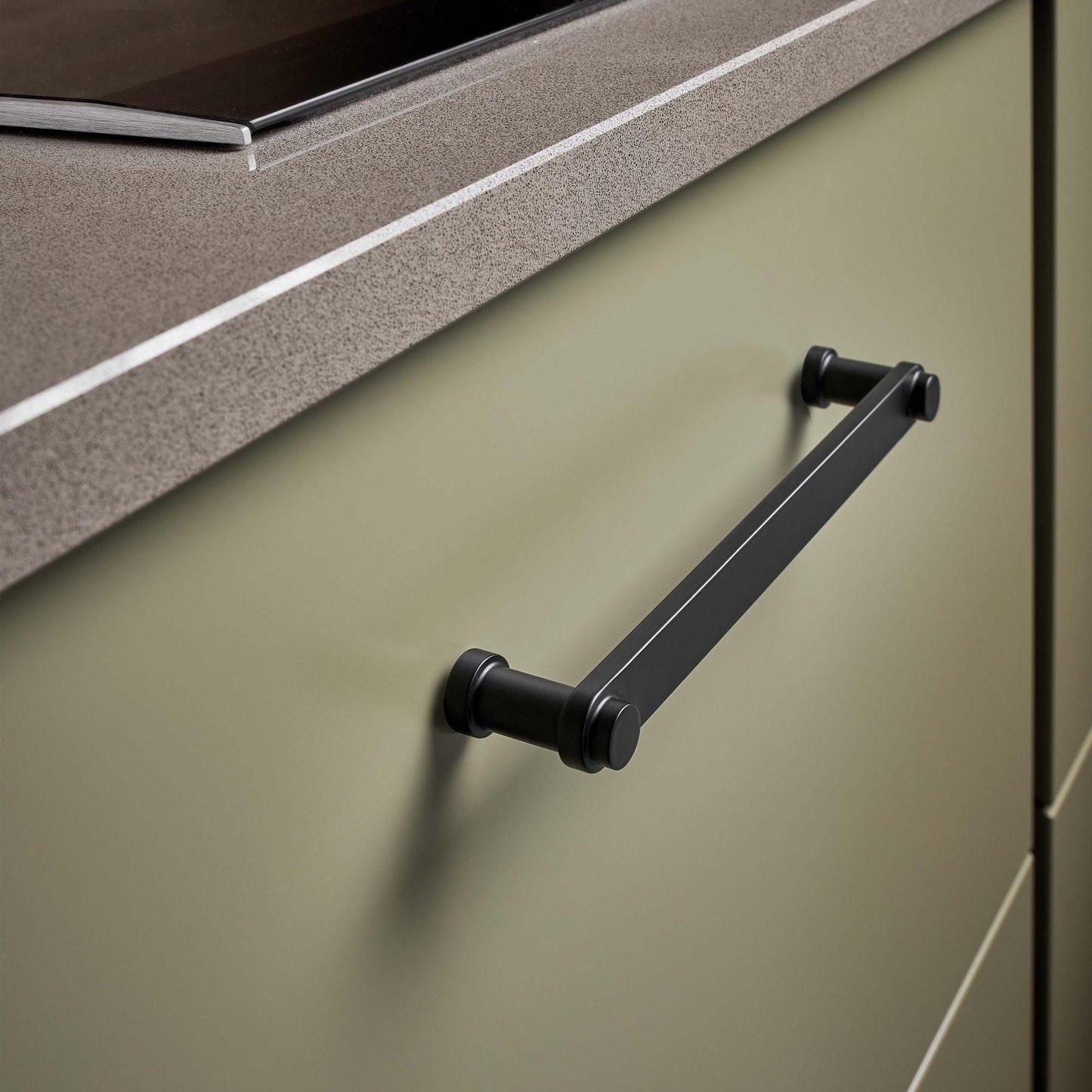 Furnipart Pillar Handle & Knob Matt Black 160mm