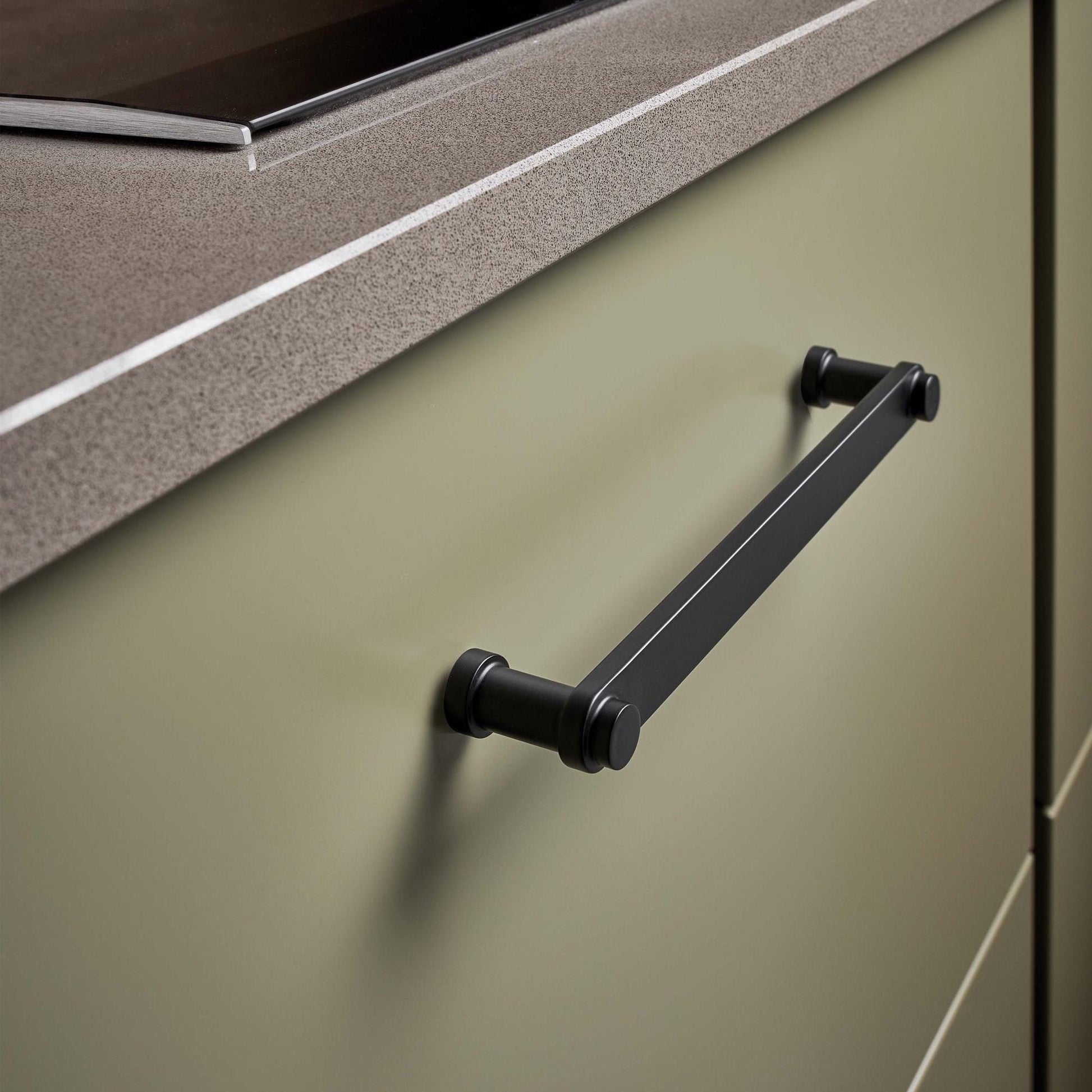 Furnipart Pillar Handle & Knob Matt Black 160mm