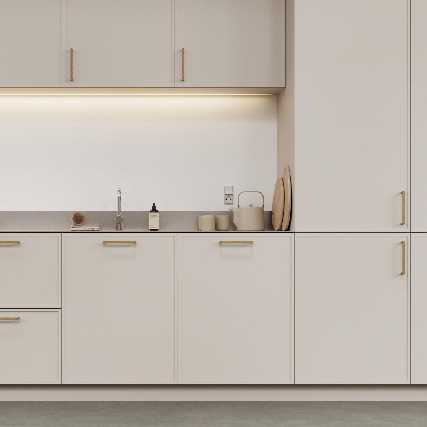 Furnipart Punto Handle & Knob 160mm Oak Clear Lacquered