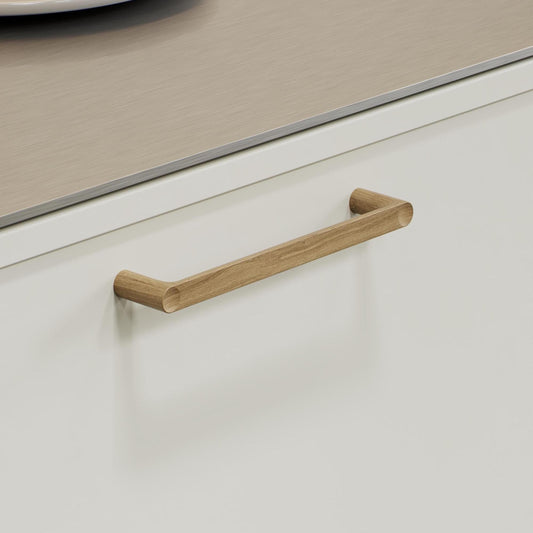 Furnipart Punto Handle & Knob 160mm Oak Clear Lacquered