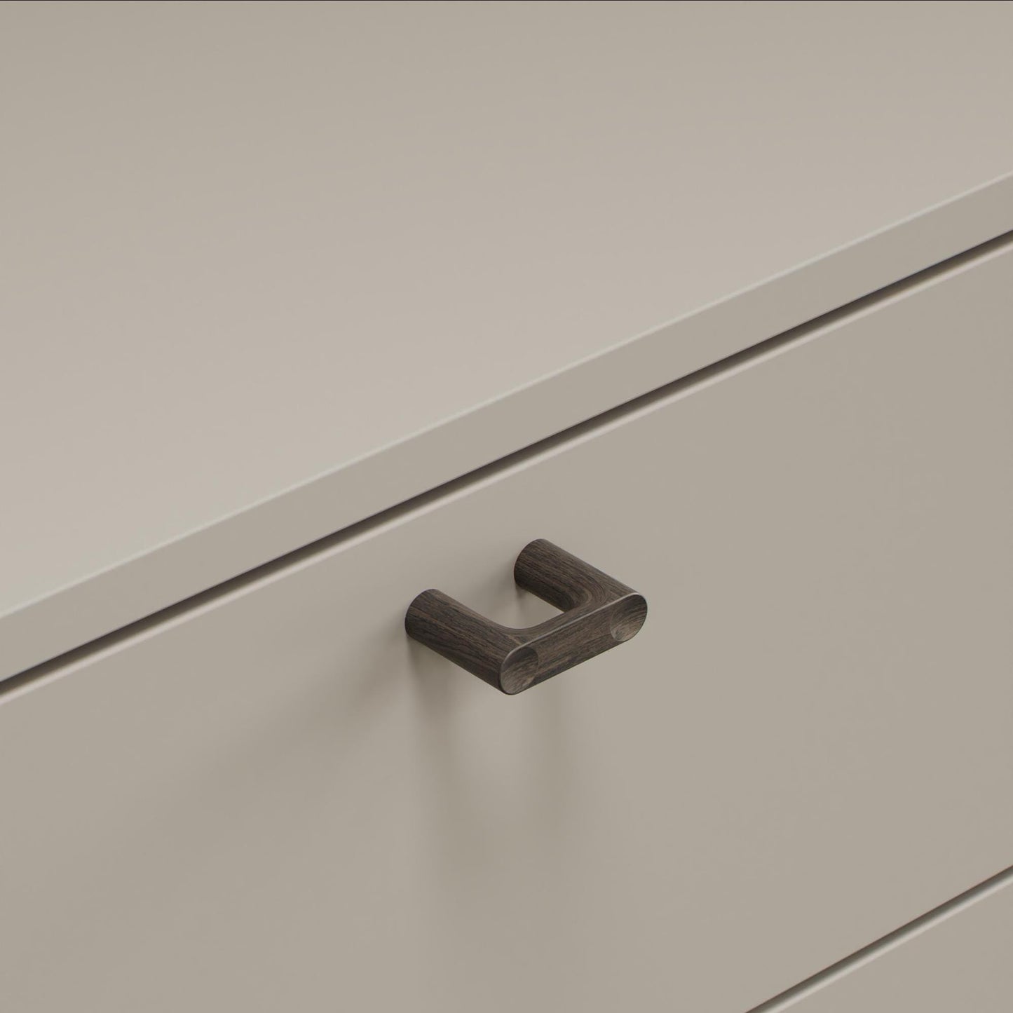 Furnipart Punto Handle & Knob 160mm Dark Brown Oak