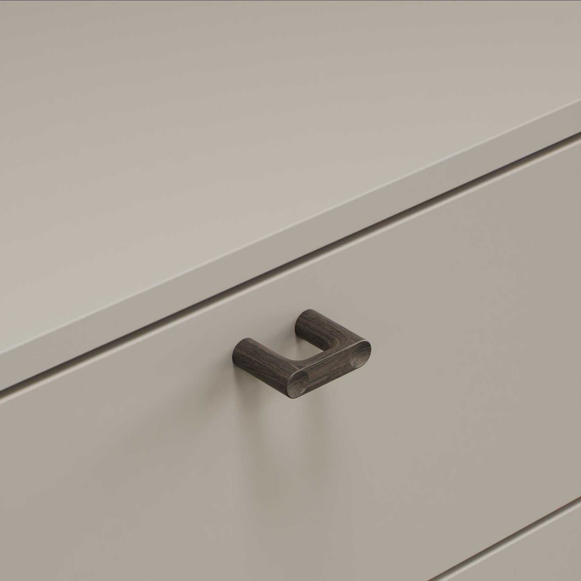 Furnipart Punto Handle & Knob 160mm Dark Brown Oak