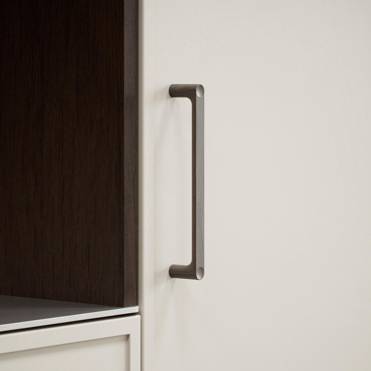 Furnipart Punto Handle & Knob 160mm Dark Brown Oak