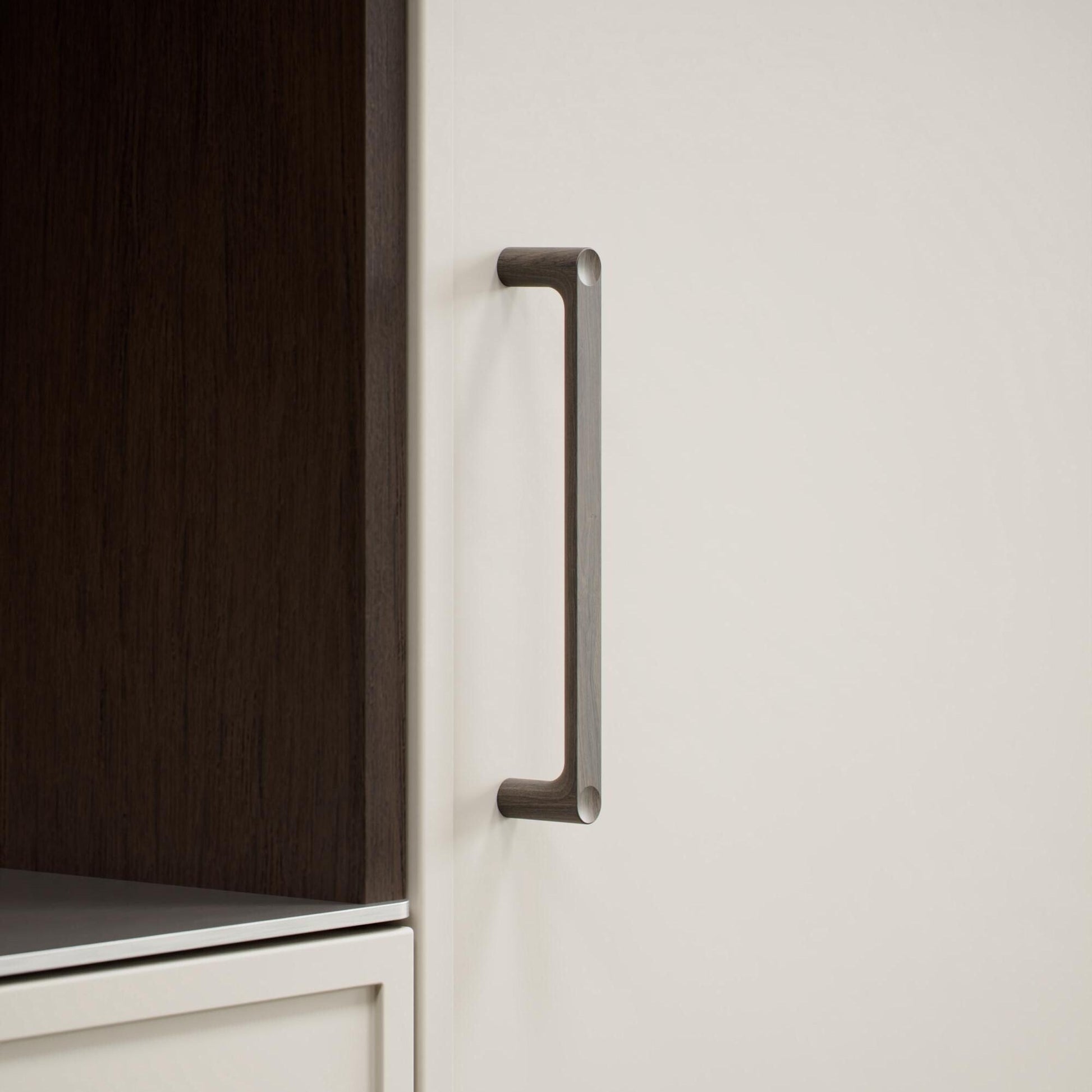 Furnipart Punto Handle & Knob 160mm Dark Brown Oak