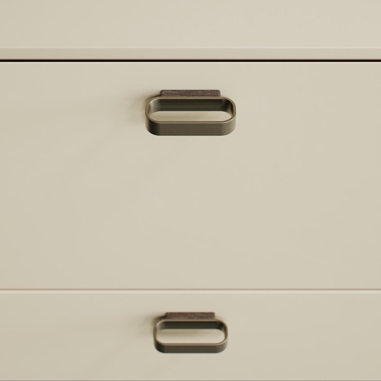 Furnipart Race Dark Brown Oak & Brushed Brass Wood Handle 32mm 96mm