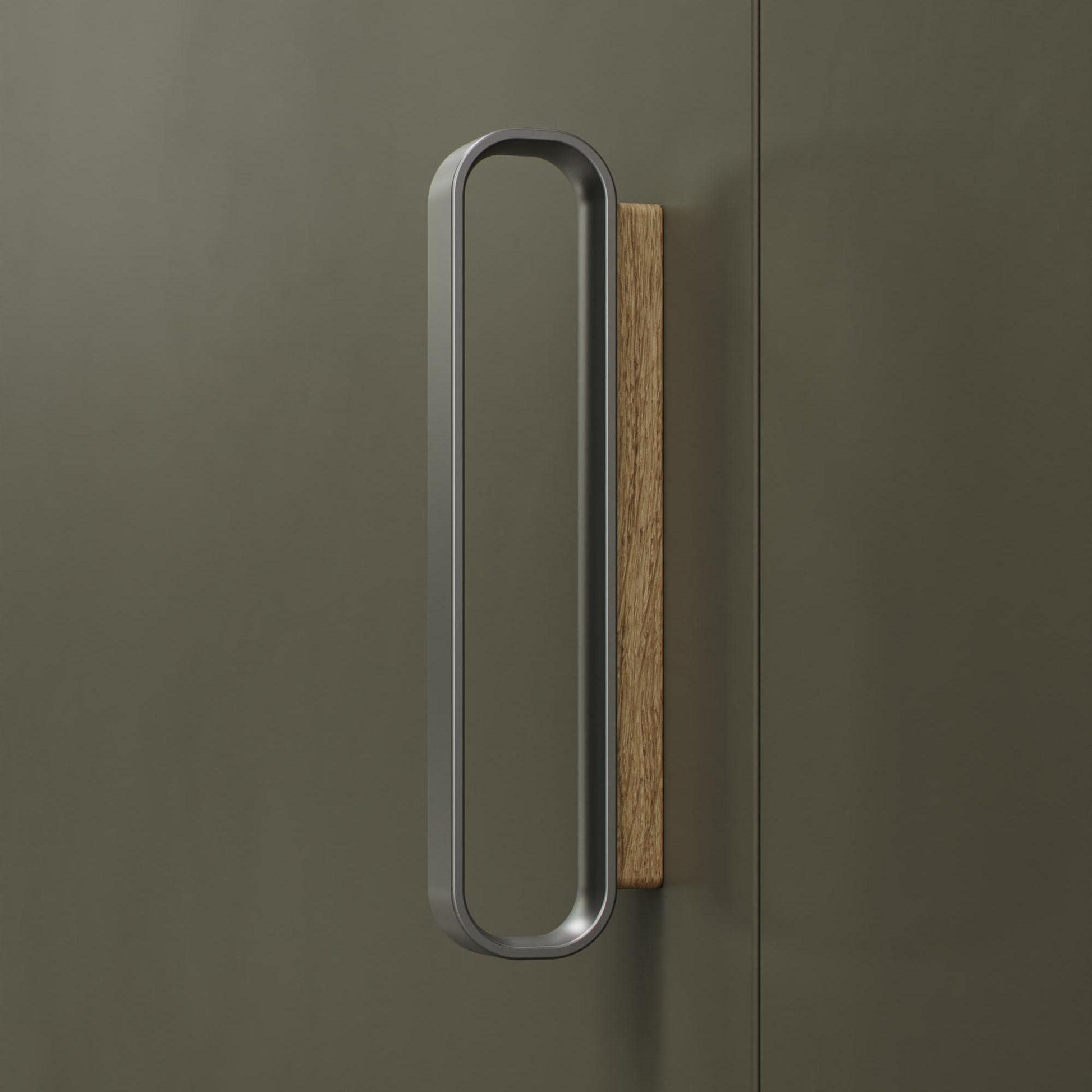Furnipart Race Clear Lacquered Oak & Inox Wood Handle 32mm 96mm