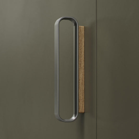 Furnipart Race Clear Lacquered Oak & Inox Wood Handle 32mm 96mm