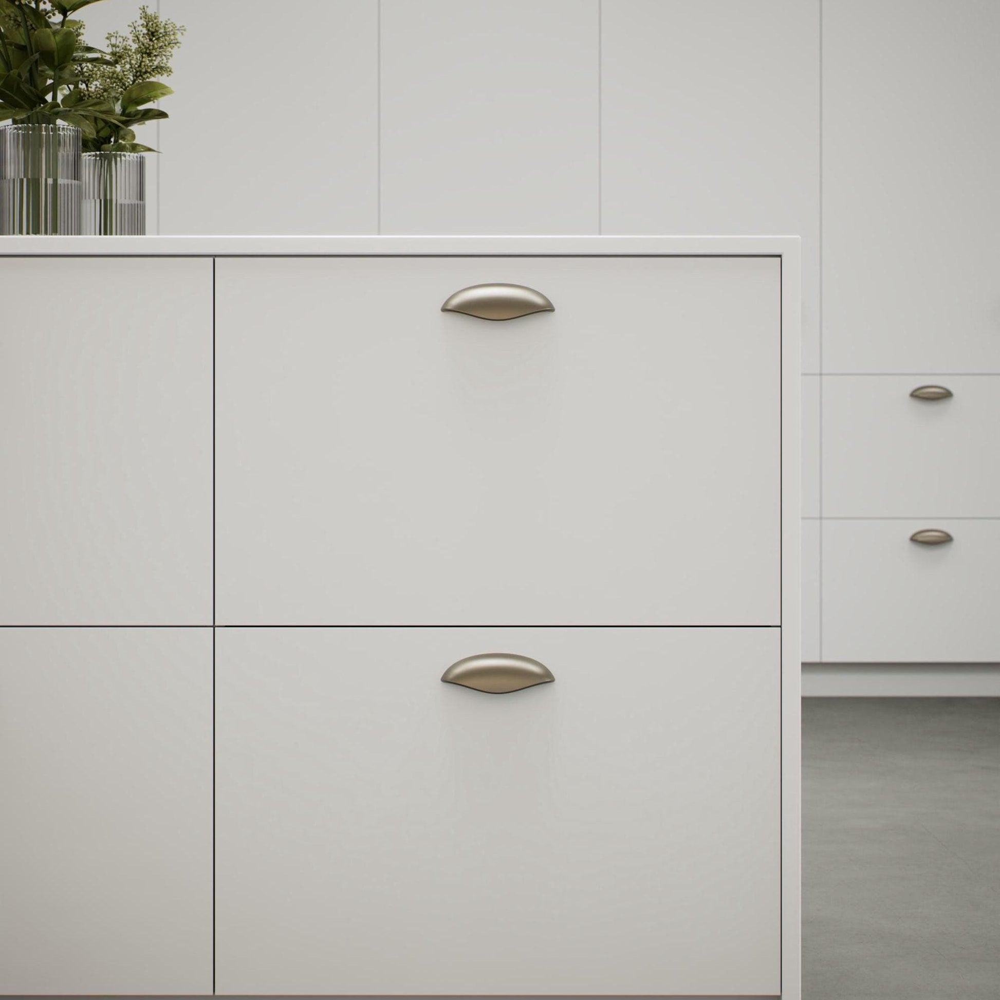 Furnipart Luna Cup 64mm & 96mm Brushed Brass