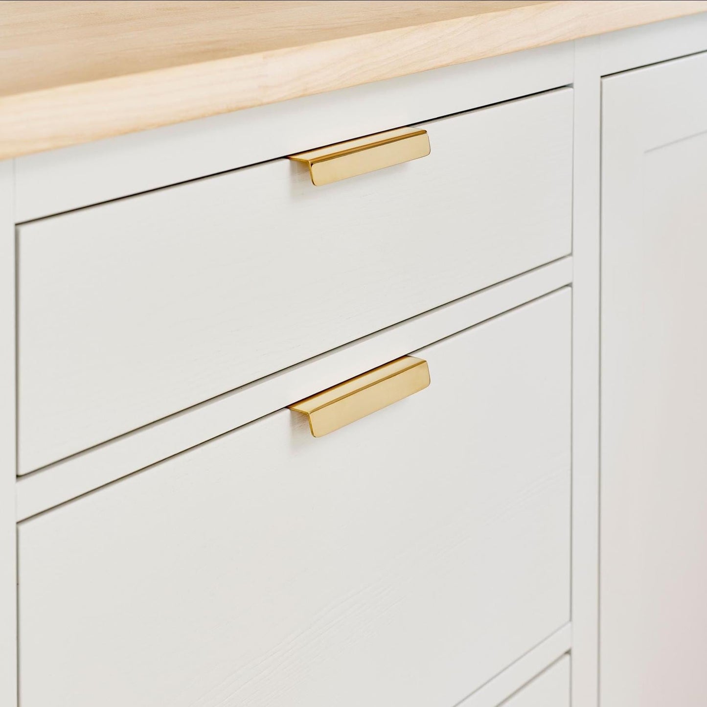 Furnipart Patina Profile Handle Untreated Brass 45mm & 120mm