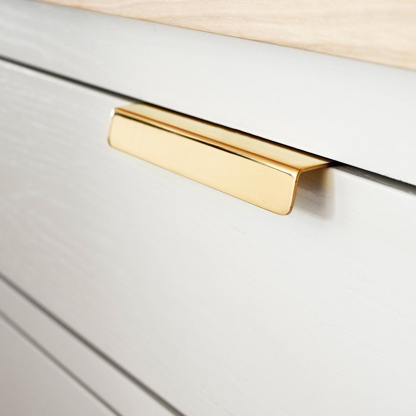 Furnipart Patina Profile Handle Untreated Brass 45mm & 120mm