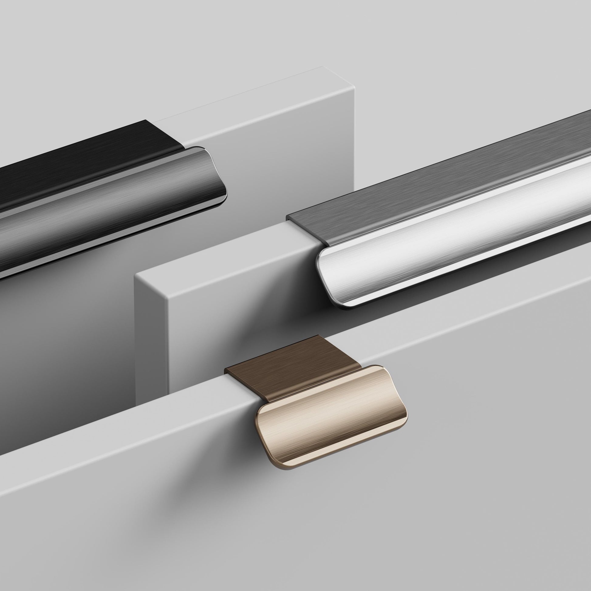 Furnipart Volet Trim Handle Profile Brushed Brass 52mm & 220mm