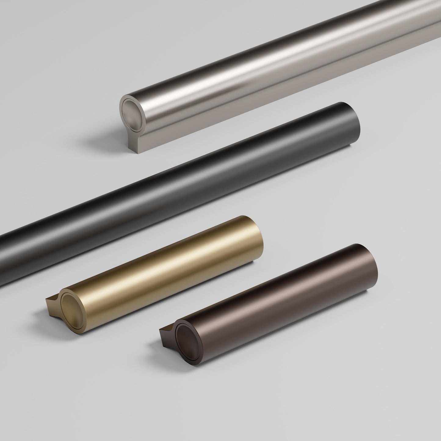 Furnipart Lucente Matt Black Handle 100mm 300mm & 1200mm