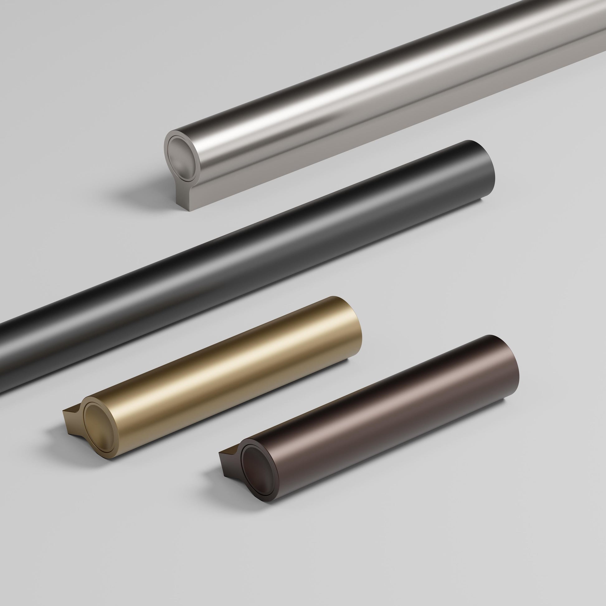 Furnipart Lucente Matt Black Handle 100mm 300mm & 1200mm