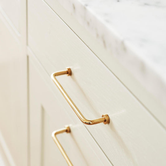 Furnipart Lounge Handle Untreated Brass Polished 128mm & 160mm
