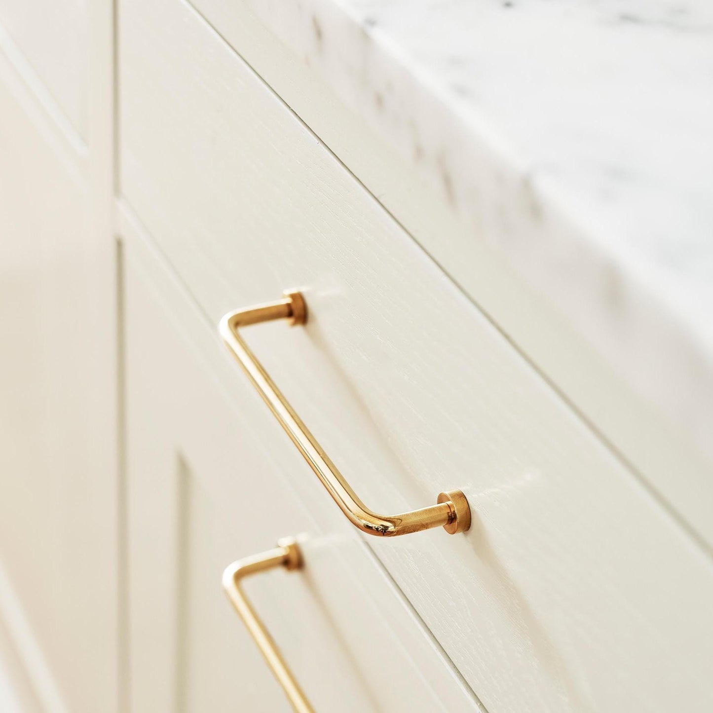 Furnipart Lounge Handle Untreated Brass Polished 128mm & 160mm
