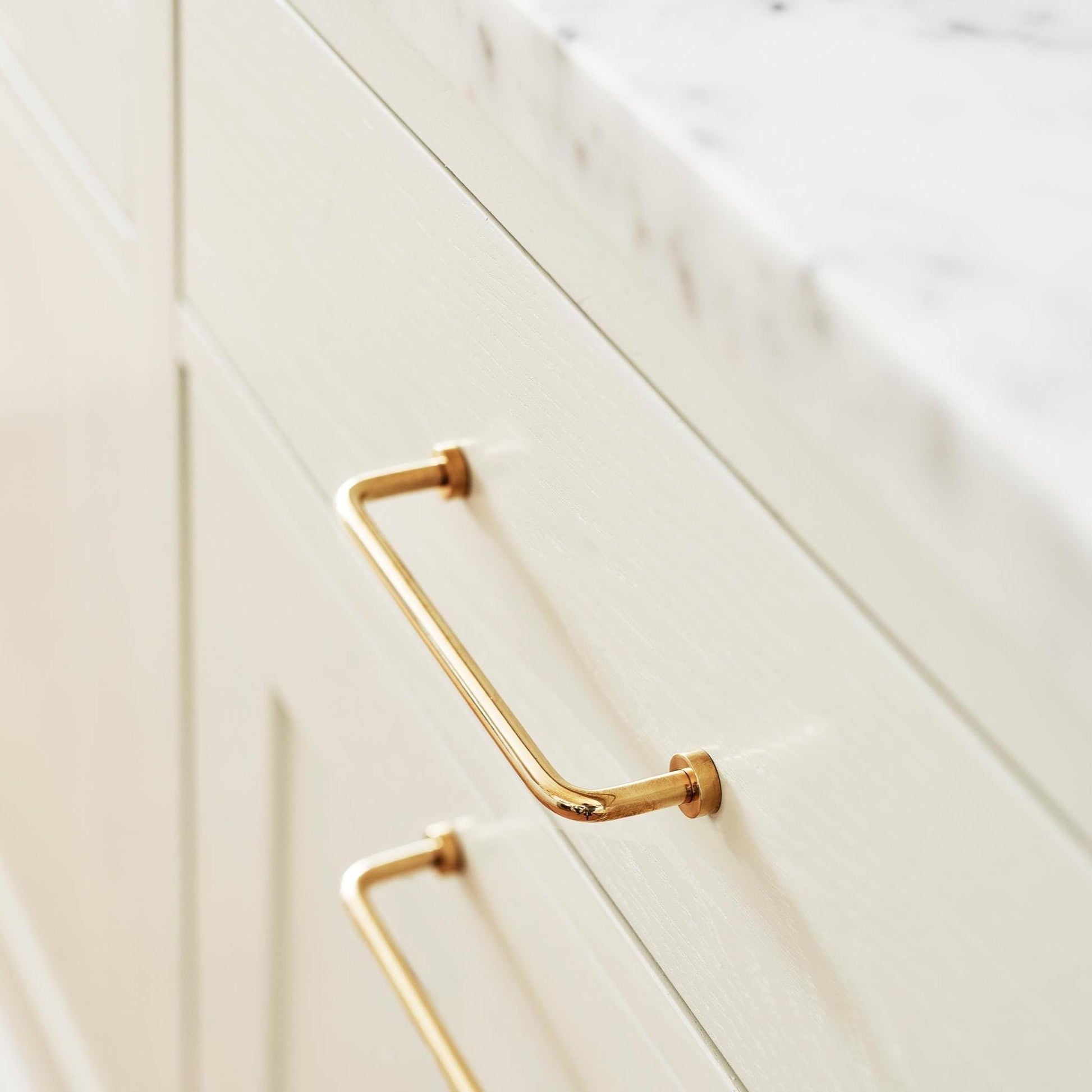Furnipart Lounge Handle Untreated Brass Polished 128mm & 160mm