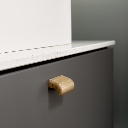 Furnipart Glove Oak Clear Lacquered Wooden Handle & Knob 32mm 160mm