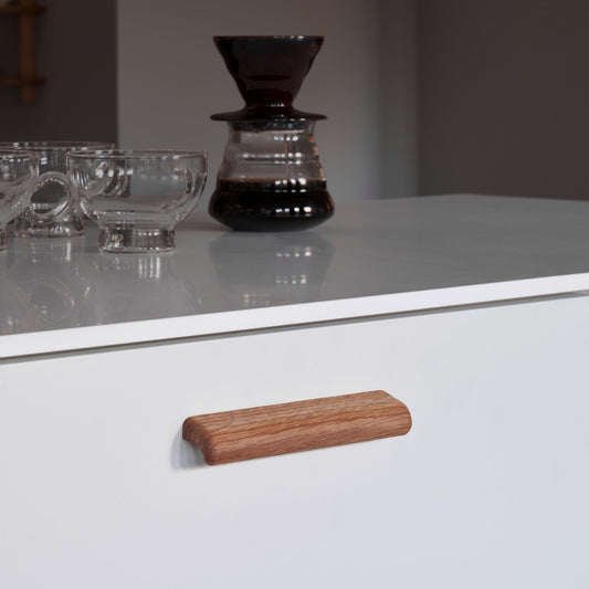 Furnipart Glove Oak Clear Lacquered Wooden Handle & Knob 32mm 160mm