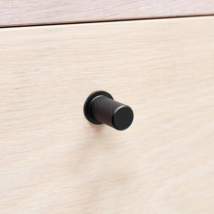 Furnipart Harlequin Knurled Knob Matt Black Stainless Steel