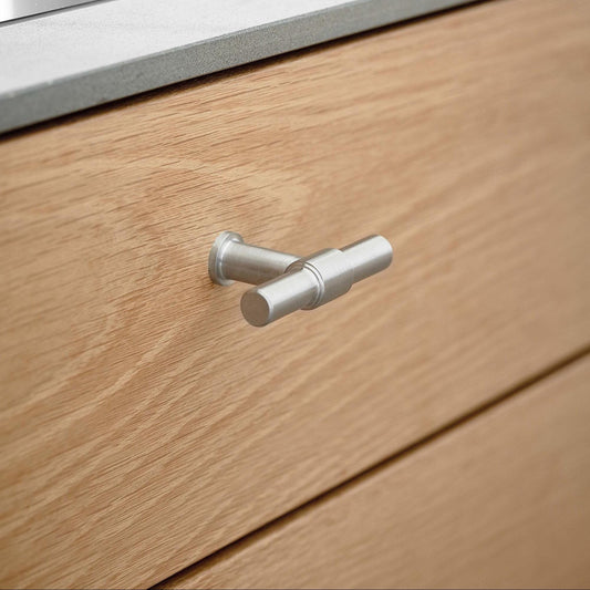 Furnipart Knot T-Knob Silk Polished Stainless Steel