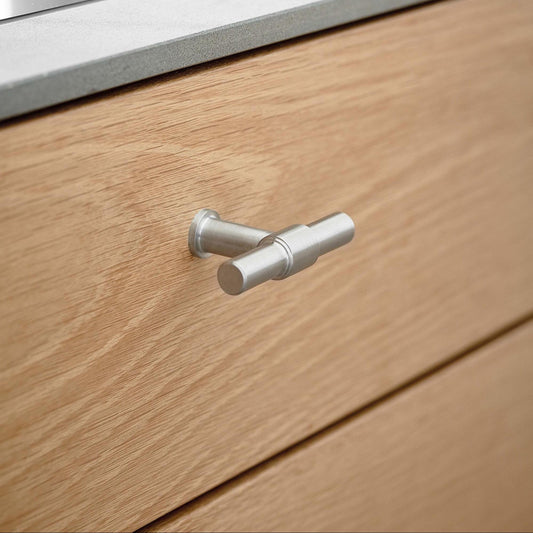 Furnipart Knot T-Knob Silk Polished Stainless Steel