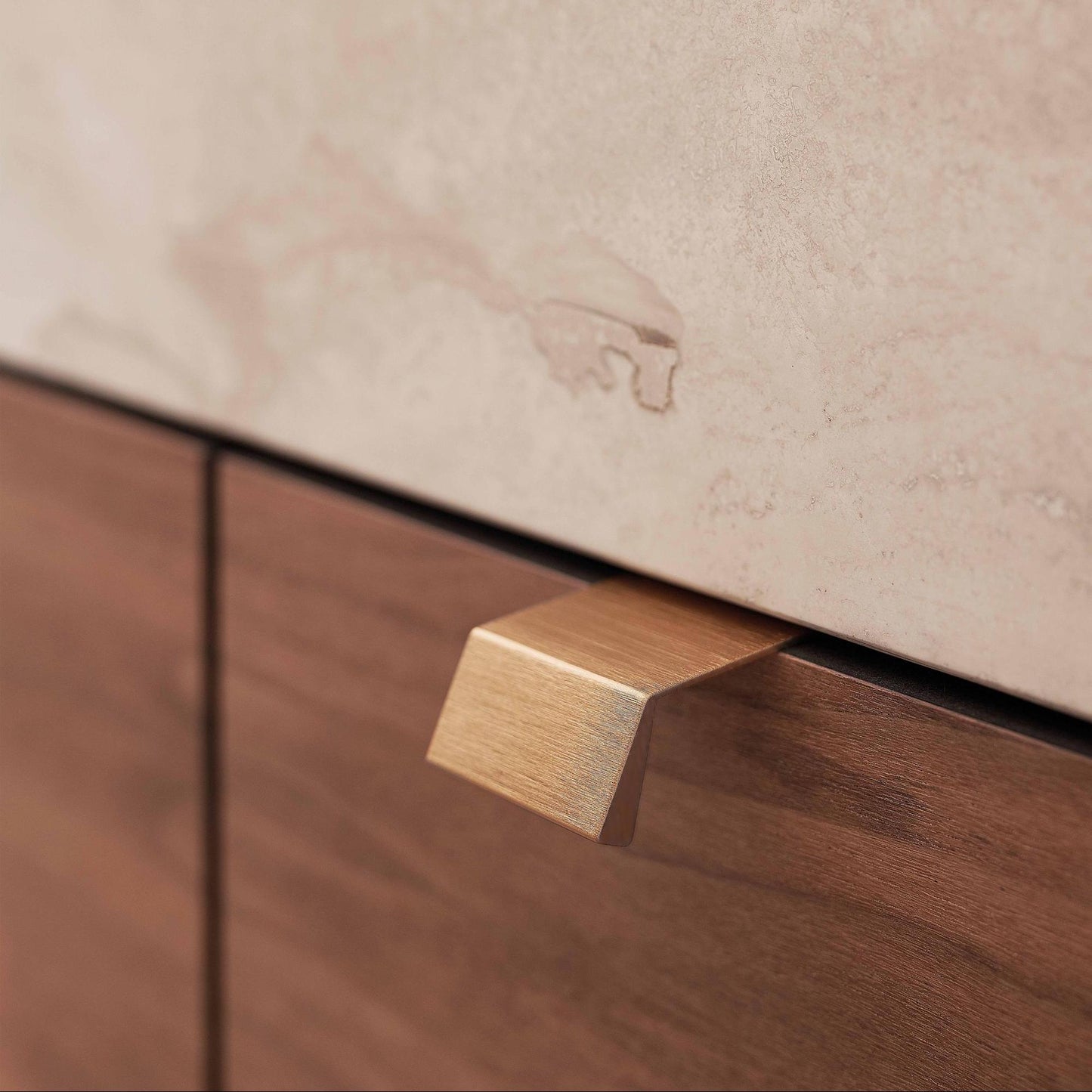 Furnipart Bench Brushed Brass Profile Trim Handle 40mm & 200mm