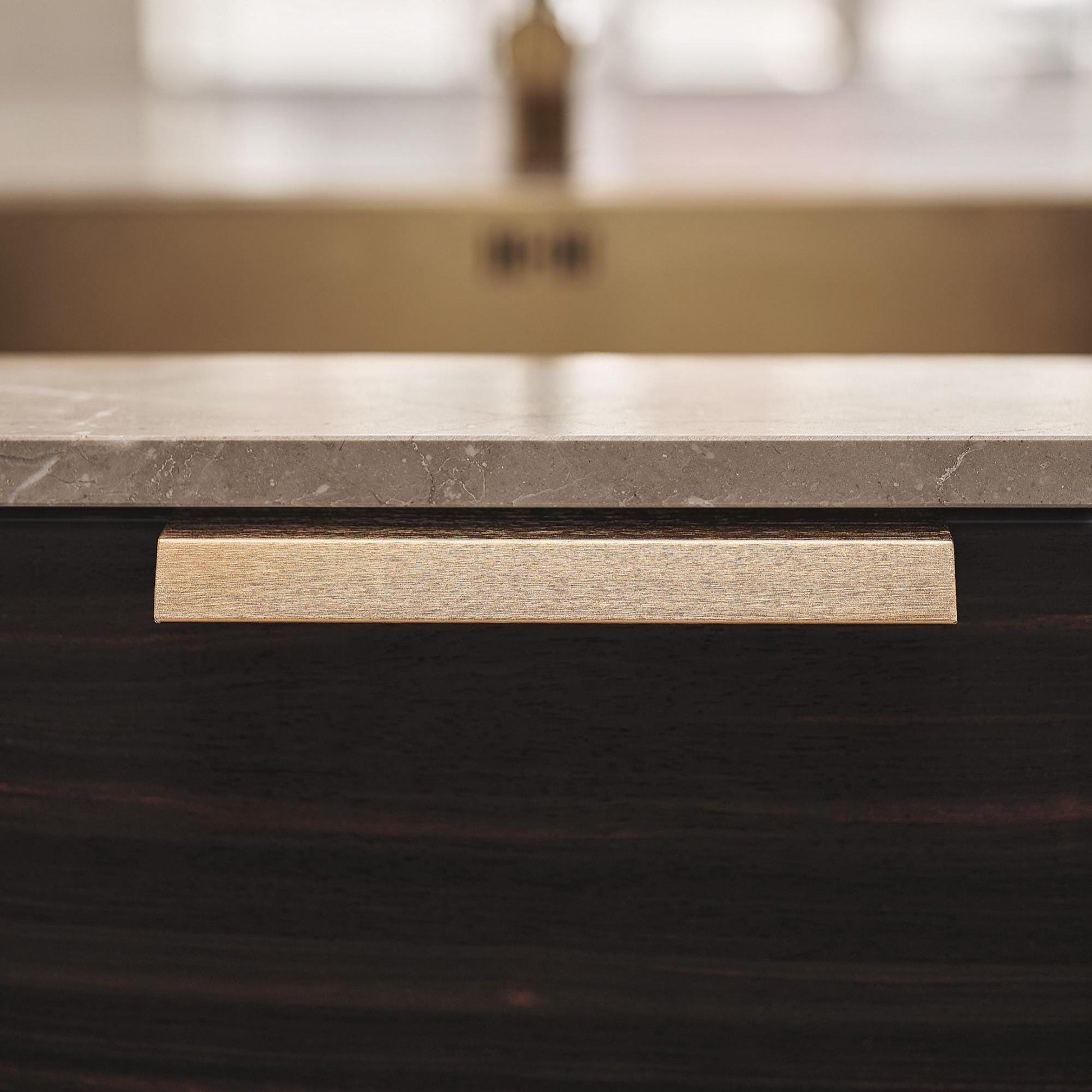 Furnipart Bench Brushed Brass Profile Trim Handle 40mm & 200mm