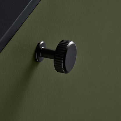 Furnipart Villa Fluted Handle & Knob Gun Metal 128mm 192mm Round Knob T- Knob