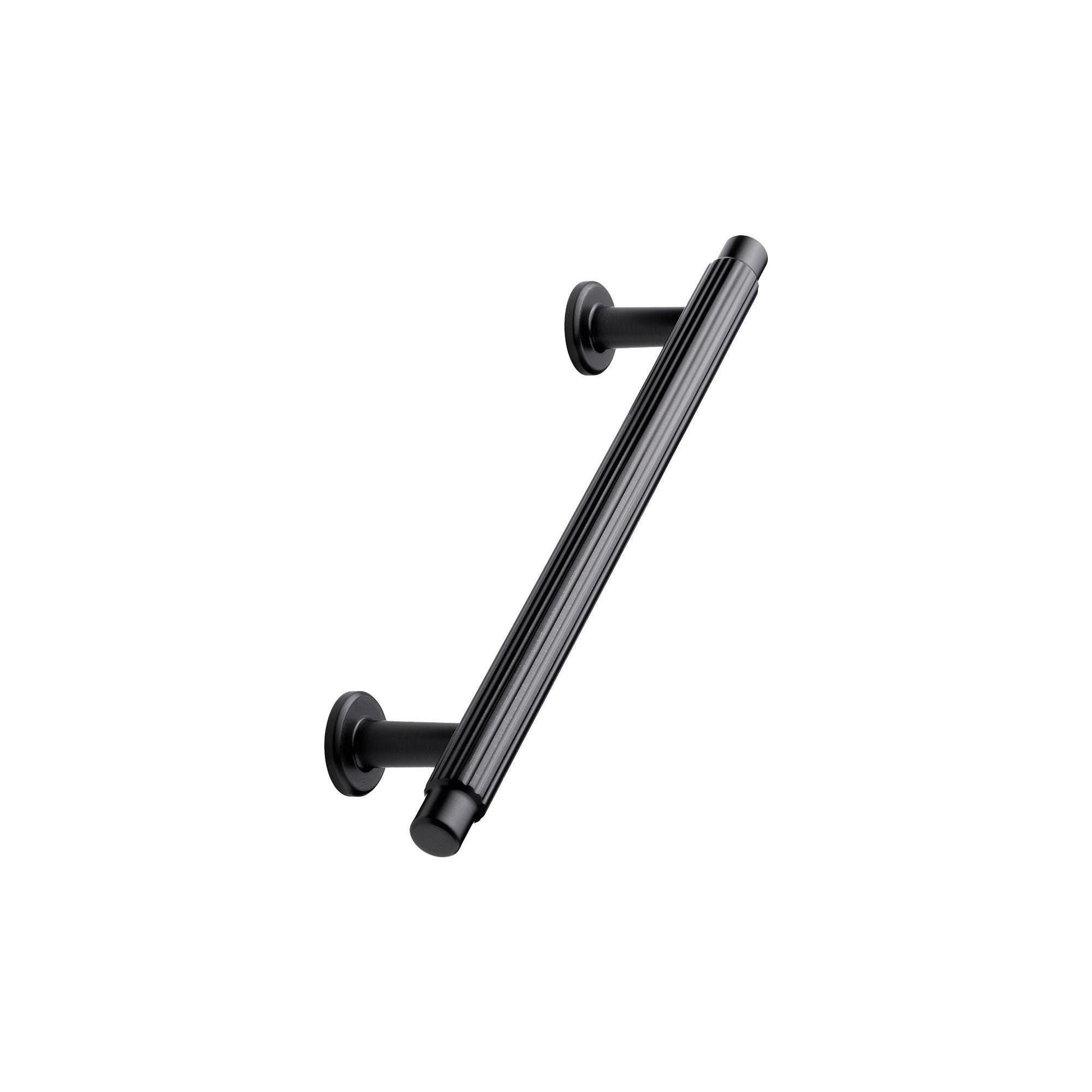 Furnipart Villa Fluted Handle & Knob Gun Metal 128mm 192mm Round Knob T- Knob