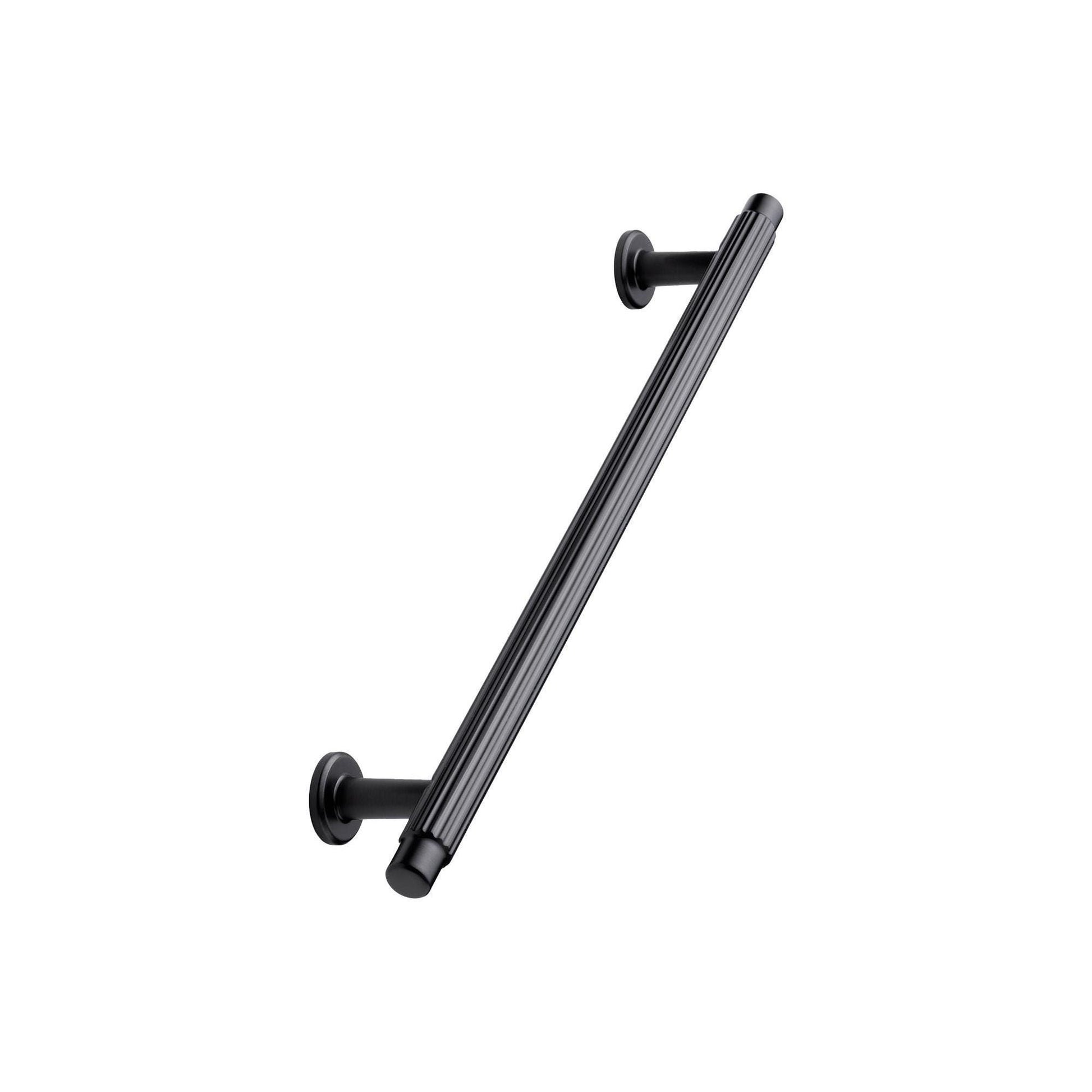 Furnipart Villa Fluted Handle & Knob Gun Metal 128mm 192mm Round Knob T- Knob