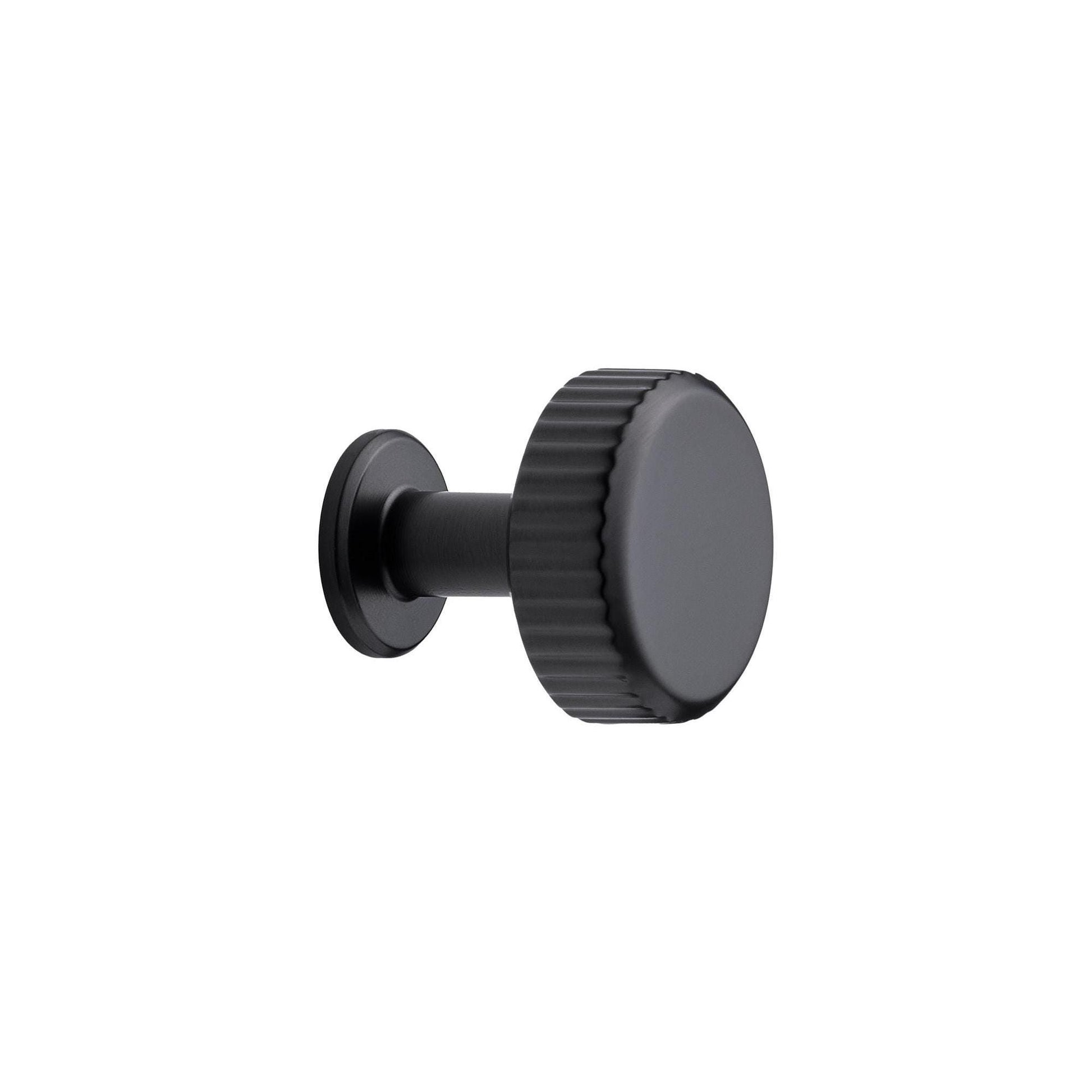 Furnipart Villa Fluted Handle & Knob Gun Metal 128mm 192mm Round Knob T- Knob