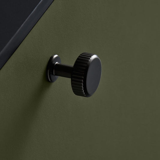 Furnipart Villa Fluted Handle & Knob Gun Metal 128mm 192mm Round Knob T- Knob