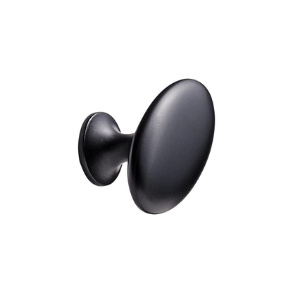 Furnipart Oval Simple Knob Matt Black with Pins