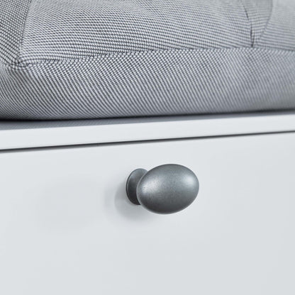 Furnipart Oval Simple Knob Antique Grey with Pins