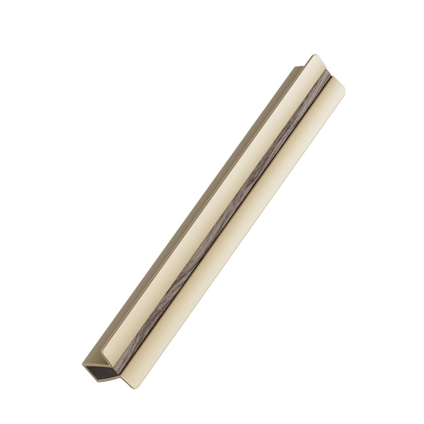 Furnipart Papillon Dark Brown Oak & Matt Brass Wood Handle 32mm 160mm 320mm