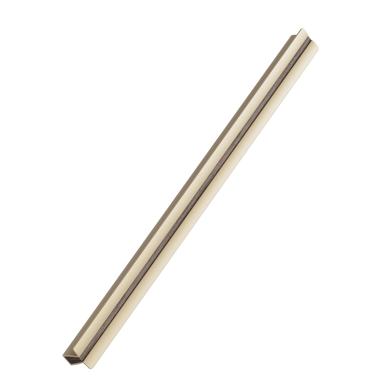 Furnipart Papillon Dark Brown Oak & Matt Brass Wood Handle 32mm 160mm 320mm