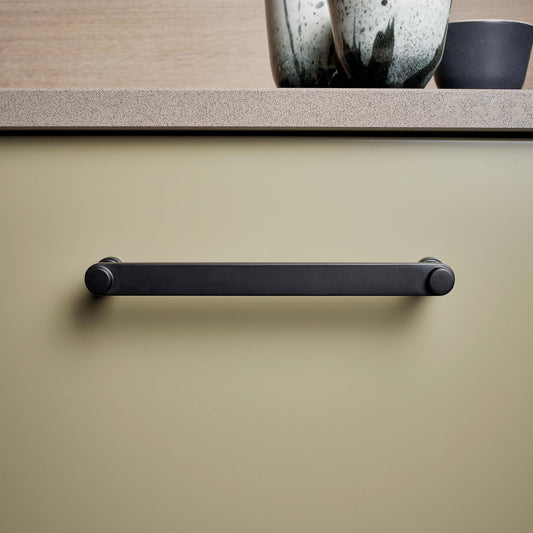 Furnipart Pillar Handle & Knob Matt Black 160mm